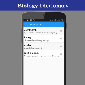 اسکرین شات برنامه Biology Dictionary 5