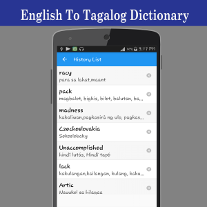 اسکرین شات برنامه English To Tagalog Dictionary 4