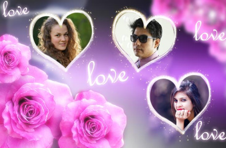 اسکرین شات 1 برنامه Love Photo frames Collage