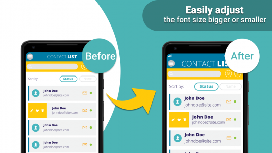 اسکرین شات 1 برنامه فونت بزرگ - تغییر اندازه فونت