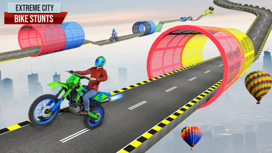 اسکرین شات بازی Mega Ramp Bike Stunt Games 3D 4