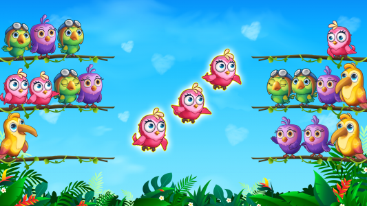 اسکرین شات 1 بازی Bird Sort Puzzle: Color Game