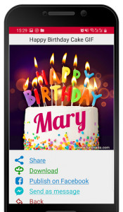 اسکرین شات برنامه Happy Birthday GIFs with Name Maker 5