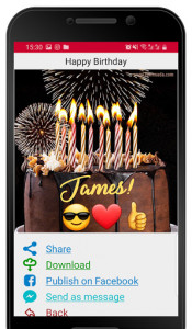 اسکرین شات برنامه Happy Birthday GIFs with Name Maker 7