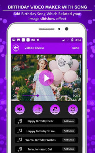 اسکرین شات برنامه Birthday Video Maker with Birthday Wishes Song 6