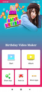 اسکرین شات برنامه mv master birthday video maker 2