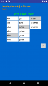اسکرین شات 4 برنامه German Adjective Endings