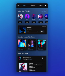 اسکرین شات 3 برنامه Social Music Player & Radio Pl