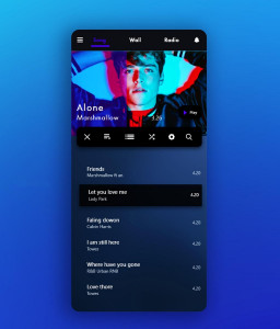 اسکرین شات 1 برنامه Social Music Player & Radio Pl