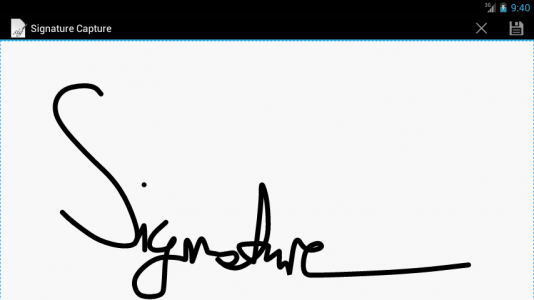 اسکرین شات 2 برنامه Signature Capture