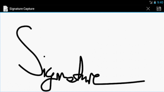 اسکرین شات برنامه Signature Capture 2