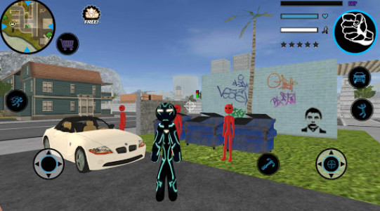 اسکرین شات بازی Neon Iron Stickman Rope Hero City Gangstar Mafia 7