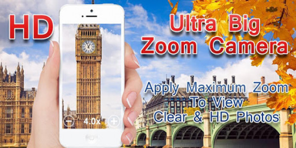 اسکرین شات برنامه Ultra Big Zoom Camera - DSLR Mega Zoom HD Camera 1