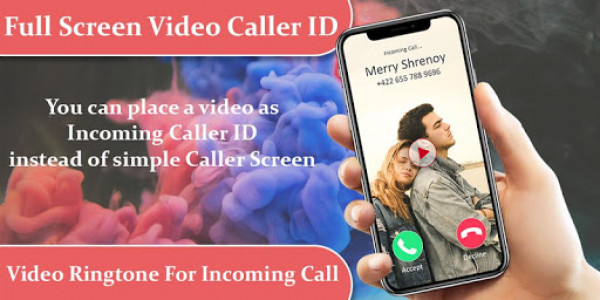 اسکرین شات برنامه Full Screen Video Caller ID : Video Caller Screen 1