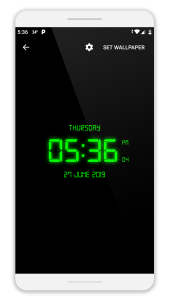 اسکرین شات 1 برنامه LED Digital Clock Wallpaper