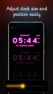 اسکرین شات 5 برنامه Neon Digital Clock Wallpaper