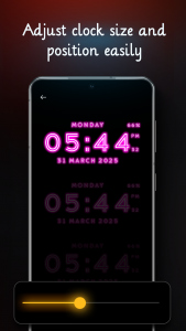 اسکرین شات 5 برنامه Neon Digital Clock Wallpaper