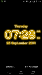 اسکرین شات برنامه Neon Digital Clock Wallpaper 6