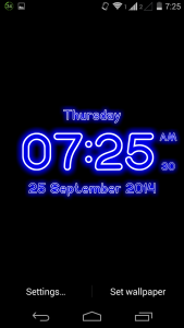 اسکرین شات برنامه Neon Digital Clock Wallpaper 2