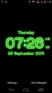 اسکرین شات برنامه Neon Digital Clock Wallpaper 3