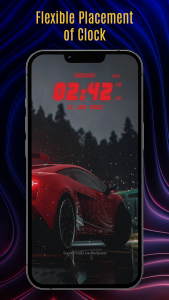 اسکرین شات 3 برنامه Super Digital Clock Wallpaper