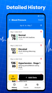 اسکرین شات 2 برنامه Blood Pressure App Pro