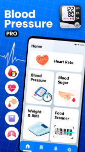اسکرین شات 1 برنامه Blood Pressure App Pro