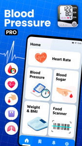 اسکرین شات 1 برنامه Blood Pressure App Pro