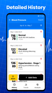 اسکرین شات برنامه Blood Pressure App Pro 2