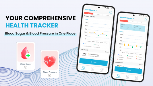 اسکرین شات برنامه Blood Sugar & Pressure Tracker 6