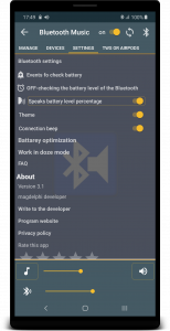 اسکرین شات برنامه Bluetooth Music Widget Battery 5