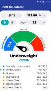 اسکرین شات برنامه BMI Calculator - Ideal Weight 8