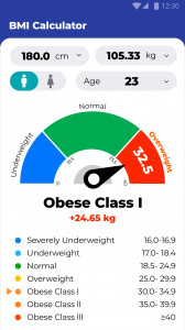 اسکرین شات برنامه BMI Calculator - Ideal Weight 2