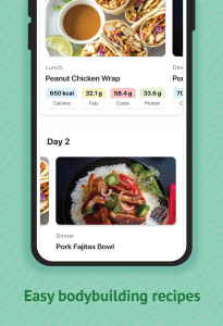 اسکرین شات 3 برنامه Muscle Builder Diet & Meals