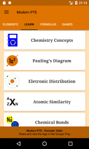اسکرین شات برنامه Periodic Table of Elements - Modern PTE 4