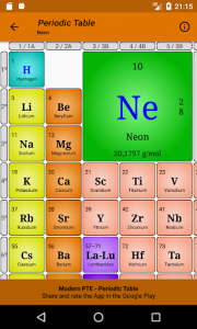 اسکرین شات برنامه Periodic Table of Elements - Modern PTE 2