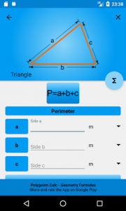 اسکرین شات برنامه Geometry Formulas - Polygeom Calc 7