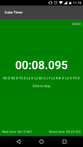 اسکرین شات 2 برنامه Cube Timer