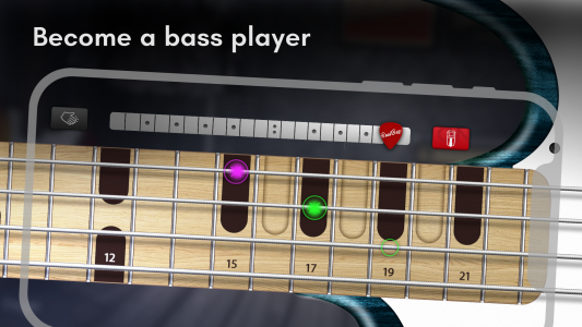 اسکرین شات برنامه Real Bass electric bass guitar 4