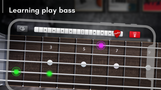 اسکرین شات برنامه Real Bass electric bass guitar 5
