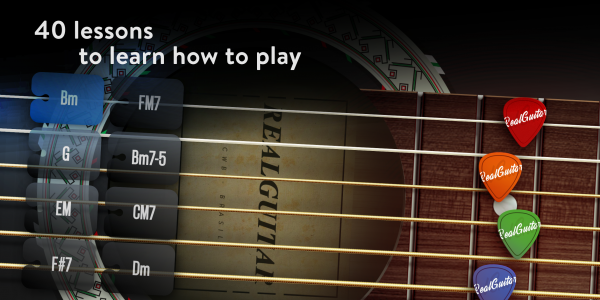 اسکرین شات برنامه Real Guitar: lessons & chords 2