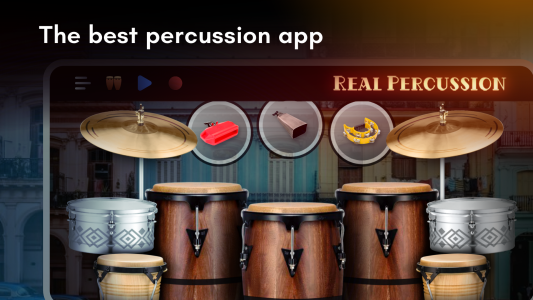 اسکرین شات برنامه Real Percussion: drum set 1