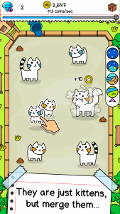 اسکرین شات بازی Cat Evolution: Merge Animals 1