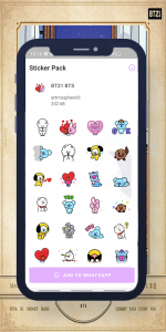 اسکرین شات برنامه BT21 WASticker 1