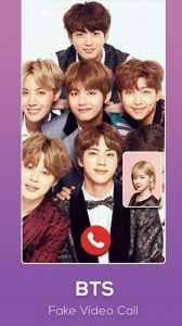 اسکرین شات 2 برنامه BTS Fake Video Call Prank