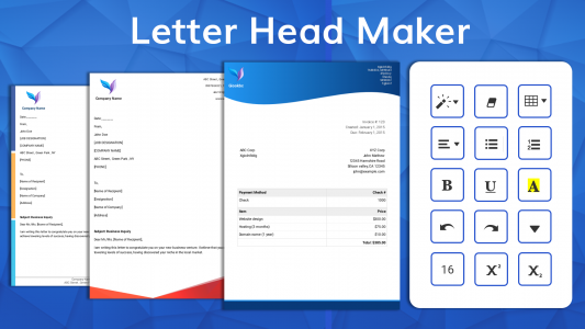 اسکرین شات برنامه Letterhead Maker with logo PDF 1