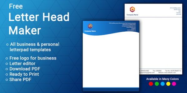 اسکرین شات برنامه Letterhead Maker Business letter pad template Logo 1