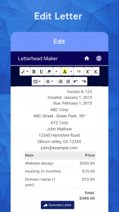 اسکرین شات برنامه Letterhead Maker with logo PDF 7