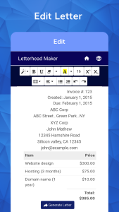 اسکرین شات 7 برنامه Letterhead Maker with logo PDF