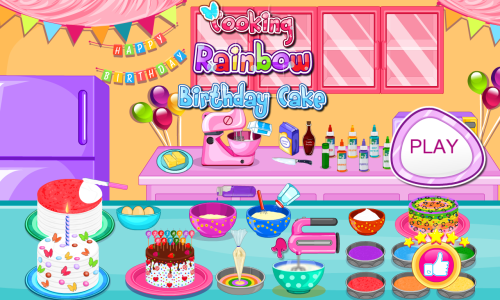 اسکرین شات 1 بازی Cooking Rainbow Birthday Cake